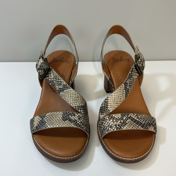 Anthropologie Zodiac Ivy Snake Print Sandals Size 8.5 - Picture 5 of 15